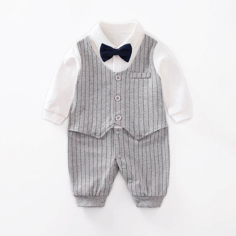 Baby Jumpsuit Spring And Autumn Models Foreign Trade Gentleman Baby Clothes Long-Sleeved Baby Clothes Baby Clothes