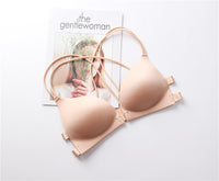 Front Buckle Bra Without Steel Ring Underwear Beautiful Back Multi-strap Cross-over