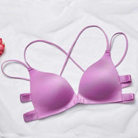 Front Buckle Bra Without Steel Ring Underwear Beautiful Back Multi-strap Cross-over