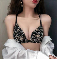 Front Buckle Bra Without Steel Ring Underwear Beautiful Back Multi-strap Cross-over