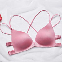 Front Buckle Bra Without Steel Ring Underwear Beautiful Back Multi-strap Cross-over