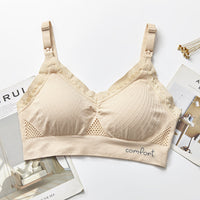 Seamless Mesh Breast-Feeding Underwear Female Breast-Feeding Bra Large Size Breast-Feeding Clothing Breast-Feeding Bra