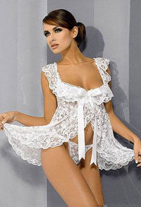 Sexy Lingerie Sexy Cardigan Rose Lace See-through Plus Size Pajamas