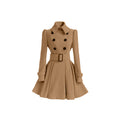 Fashion Slim Long Women's Polyester Fiber  Coat