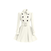 Fashion Slim Long Women's Polyester Fiber  Coat