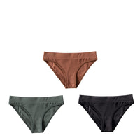 Pure Color Low-waist Threaded Cotton High-stretch Comfortable Women's Panties