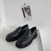British Style Men's Black And White Color Matching Shoes