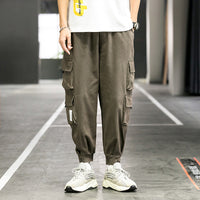 Overalls Men's Autumn Trendy Brand Loose Straight Functional Pants Korean Version Of The Trend Of Large Size Fat Waist Casual Trousers