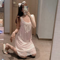 Fashionable Lace Suspender One-Piece Nightdress