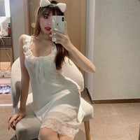 Fashionable Lace Suspender One-Piece Nightdress