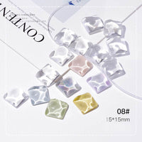 Nail Art Oval Star Transparent Glass Color Card