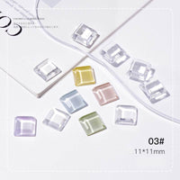 Nail Art Oval Star Transparent Glass Color Card