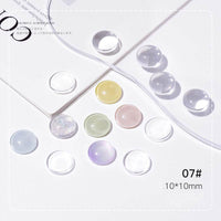 Nail Art Oval Star Transparent Glass Color Card