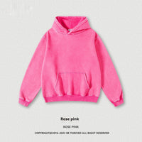 Hoodies Washed-out Vintage Fleece-lined Hooded