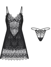 Deep V Backless Flower Embroidery Suspender Nightdress European Cup Cross-Border Bridal Women'S Underwear Sex Appeal Pajamas