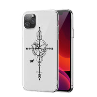 Compatible with Apple, Airplane Map Mobile Phone Case For Iphone11 Mobile Phone Case Transparent Soft Case