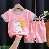 Baby Cotton Short Sleeve Shorts Suit