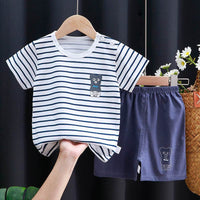 Baby Cotton Short Sleeve Shorts Suit