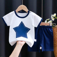 Baby Cotton Short Sleeve Shorts Suit