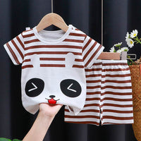 Baby Cotton Short Sleeve Shorts Suit