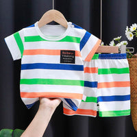 Baby Cotton Short Sleeve Shorts Suit