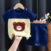 Baby Cotton Short Sleeve Shorts Suit