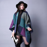 Elegant Large Plaid Cashmere Scarf