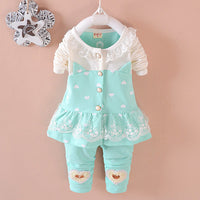 Spring New Girl Suit Fashion Children's Hakama Suit Cartoon Long-sleeved Children's Clothing