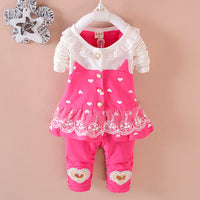 Spring New Girl Suit Fashion Children's Hakama Suit Cartoon Long-sleeved Children's Clothing