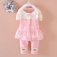 Spring New Girl Suit Fashion Children's Hakama Suit Cartoon Long-sleeved Children's Clothing