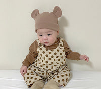 Newborn Baby Polka Dot Overalls Romper Romper