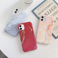Compatible with , Red Marble Phone Case