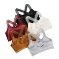Gathered Beautiful Back Cross Strapless Color Tube Top Underwear With Chest Pad Anti-Glare Wrap Chest