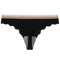 Mid-Low-Waist Seamless Ice Silk Women'S Breathable Thong Explosion Style Sexy