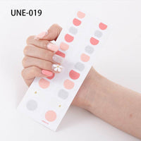 French Style European And American Style Cross-Border Nail Stickers Waterproof And Tearable 3D Christmas Nail Polish Film Nail Stickers Full Stickers 22 Tips