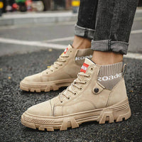 All-match Casual Martin Boots Plus Velvet Mid-high Shoes