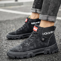 All-match Casual Martin Boots Plus Velvet Mid-high Shoes