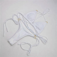 Small Breasts Gathered With A Thin Three-point Thong Hot Spring Split Swimsuit Female Bikini