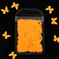 Multicolor Medium Butterfly Nail Sequins In Bone Bag