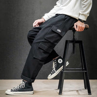 Men's big pocket straight leg plus size casual pants
