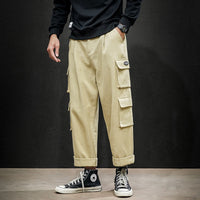 Men's big pocket straight leg plus size casual pants