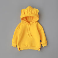 Long Sleeve Bear Ears Hooded Fleece Sweatshirt