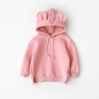 Long Sleeve Bear Ears Hooded Fleece Sweatshirt