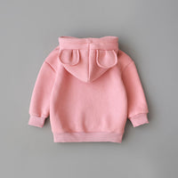 Long Sleeve Bear Ears Hooded Fleece Sweatshirt