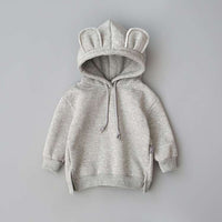 Long Sleeve Bear Ears Hooded Fleece Sweatshirt