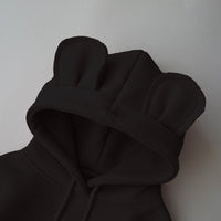 Long Sleeve Bear Ears Hooded Fleece Sweatshirt