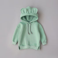 Long Sleeve Bear Ears Hooded Fleece Sweatshirt