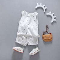 Lightweight Sweat-absorbent Pajamas For Kids Children's Sleeveless Cotton Gauze Vest