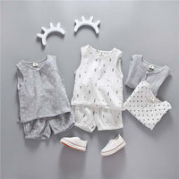 Lightweight Sweat-absorbent Pajamas For Kids Children's Sleeveless Cotton Gauze Vest