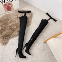 Sexy Over-The-Knee Snake Print Boots All-In-One Pants Boots Women